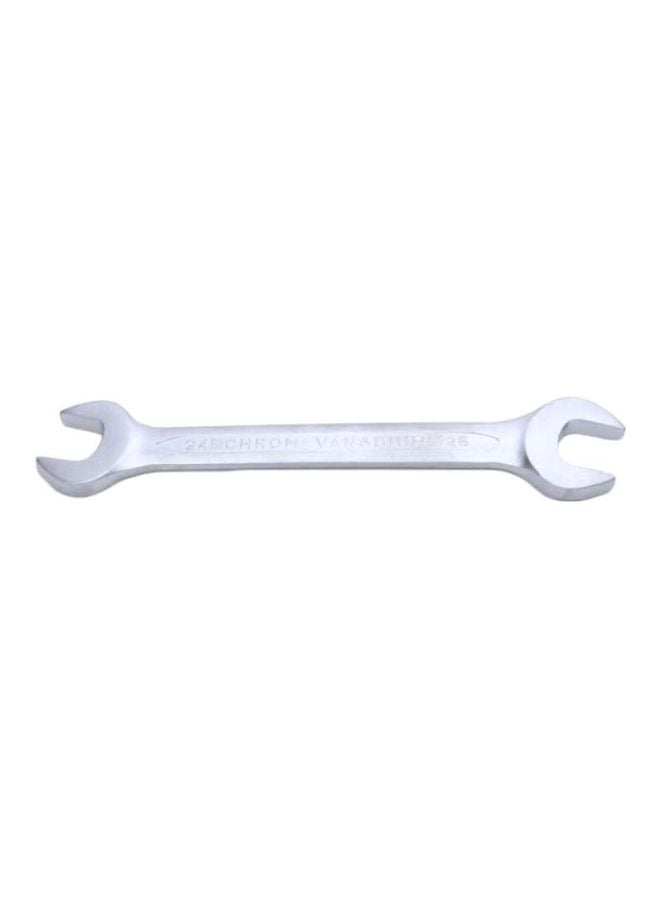 Jetech Double Open End Wrench, Size 24 x 26 mm Metric, Flat Head Wrench, Industrial Grade, Open Ended Spanner for Automotive Repair Furniture Assembly - OWS24-26 Silver