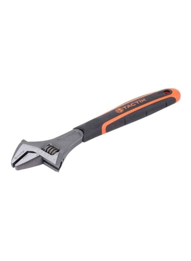Tactix Tactix Adjustable Wrench 300mm (12 Inch) - Durable Chrome Vanadium Steel Construction, Essential Tool for Mechanical, Automotive and DIY Projects, Ergonomic Handle for Comfortable Grip- 210007 Black/Orange  - Image 1