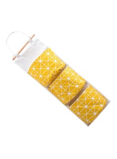 Sharpdo 3-Pocket Hanging Organizer Yellow/Brown/Beige 58.5x20.5x14cm  - Image 1