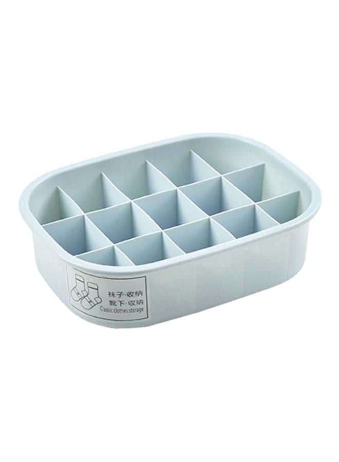 Sharpdo Separated And Covered Socks Storage Box Light Blue 31x24.5x8cm  - Image 1