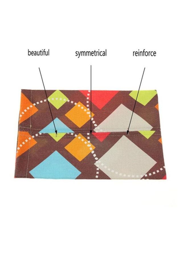 Sharpdo Printed Design Tissue Storage Box Brown/yellow/blue 25.5x18cm - Image 3