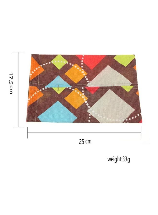 Sharpdo Printed Design Tissue Storage Box Brown/yellow/blue 25.5x18cm - Image 5