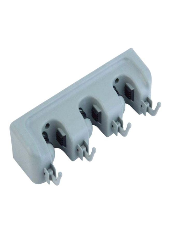 Sharpdo Wall Mounted Mop Organizer Holder Grey 27x9x8cm 