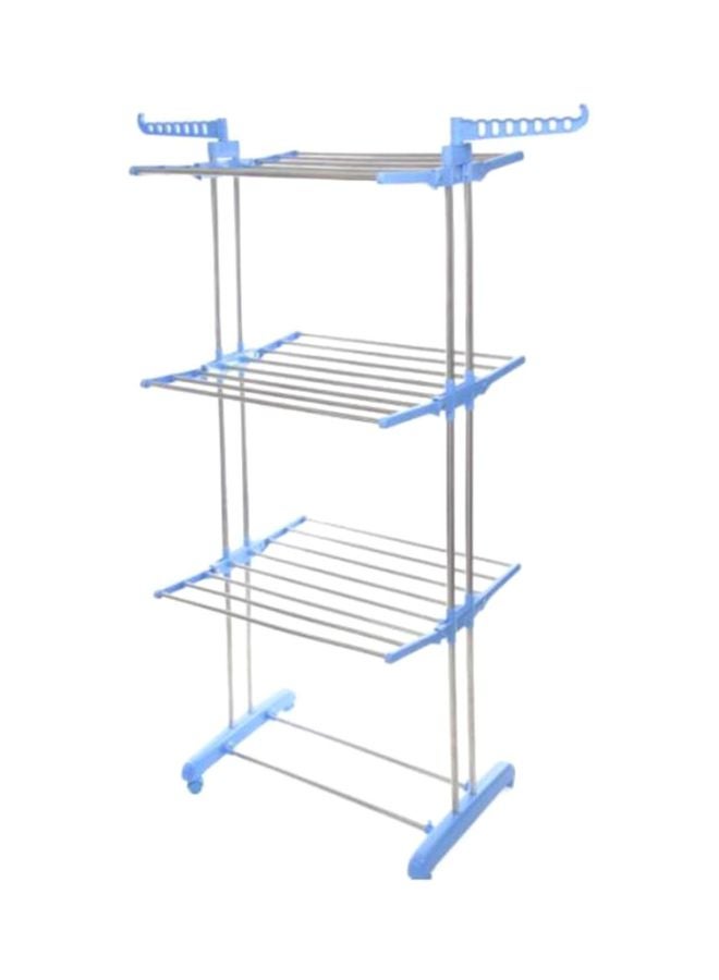 Beauenty 3 Layered Clothes Dryer Silver/Blue 170x64cm - Image 1