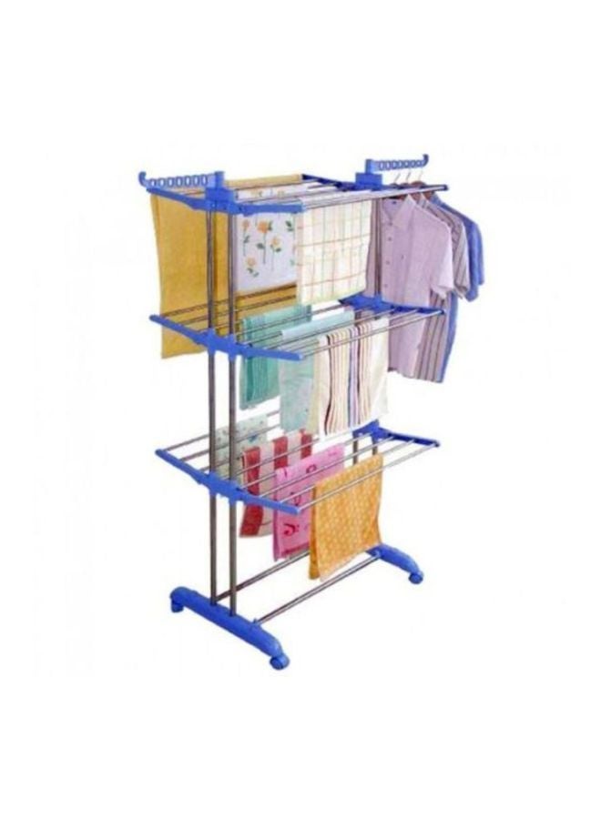 Beauenty 3 Layered Clothes Dryer Silver/Blue 170x64cm - Image 2