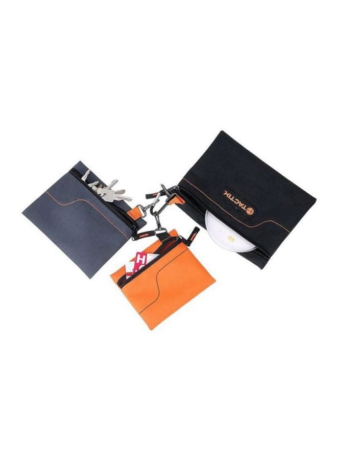 Tactix Tactix 3 Pack Organizers Set - Includes 3 Different Sizes and Colors with Mini Carabiner, Ideal Storage Solution for Tools and Small Parts, Perfect for Home, Garage and Office- 323003 Black/Grey/Orange  - Image 2