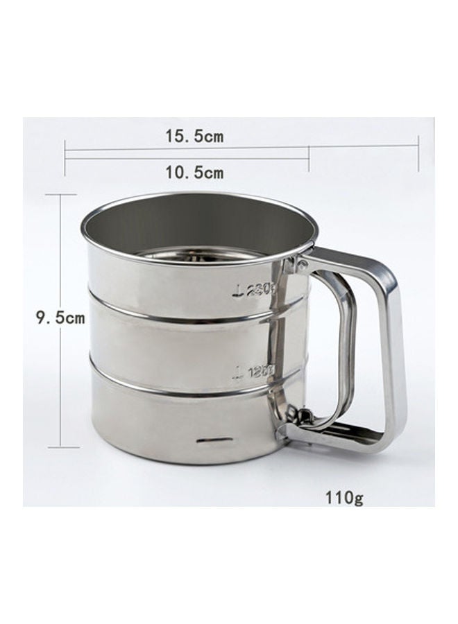 Beauenty Semi-Automatic Hand Held Flour Sifter Silver - Image 3