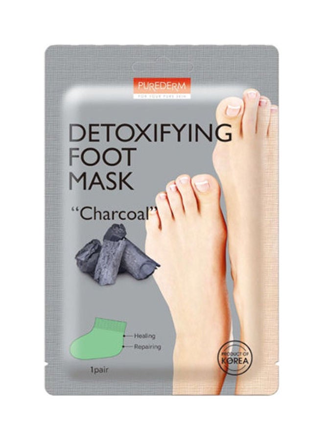 Purederm Detoxifying Foot Mask 1Pair 48g Charcoal 48grams 