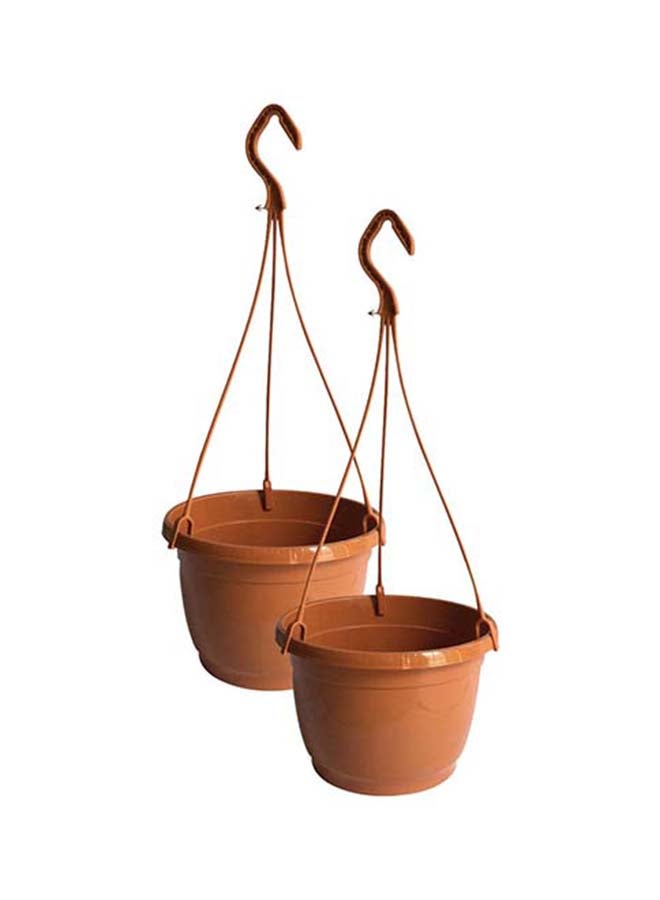 DESCH PLANTPAK Anna Plastic Pot Color Set of 2 Terracotta 22cm - Image 1