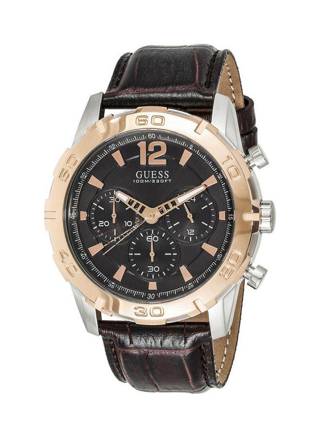 جس ساعة يد كاجوال بسوار من الجلد للرجال - Image 1