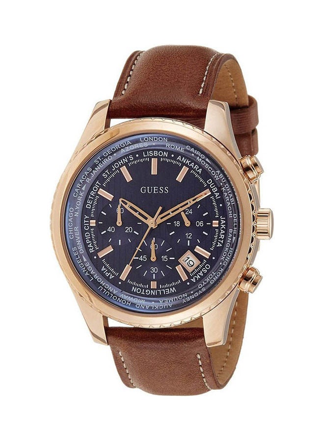 GUESS Men's Casual Watch Leatherwatch - Image 1