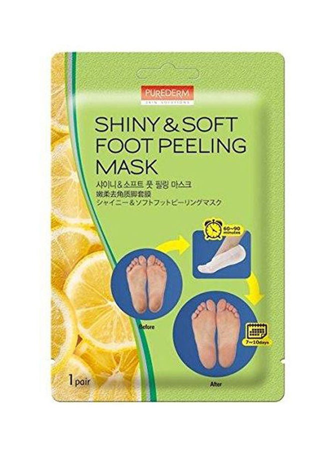 Purederm - Ads 355 Shiny And Soft Foot Peeling Mask - 1 Pair White 1.4 X 8.6cm - Image 1