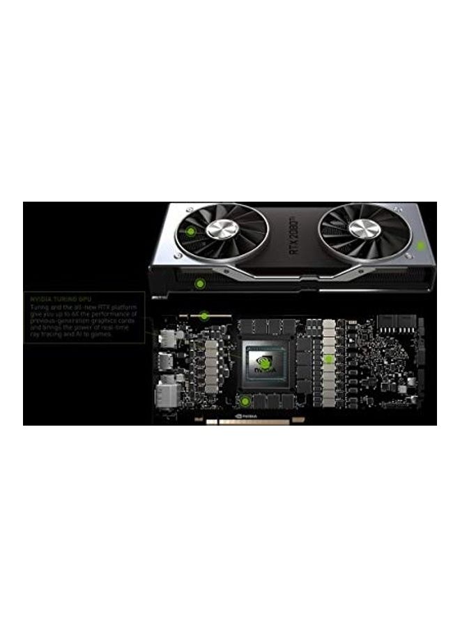 إنفيديا - بطاقة رسومات جيفورس  RTX 2080 Ti - إصدار المؤسسين أسود/فضي - Image 1