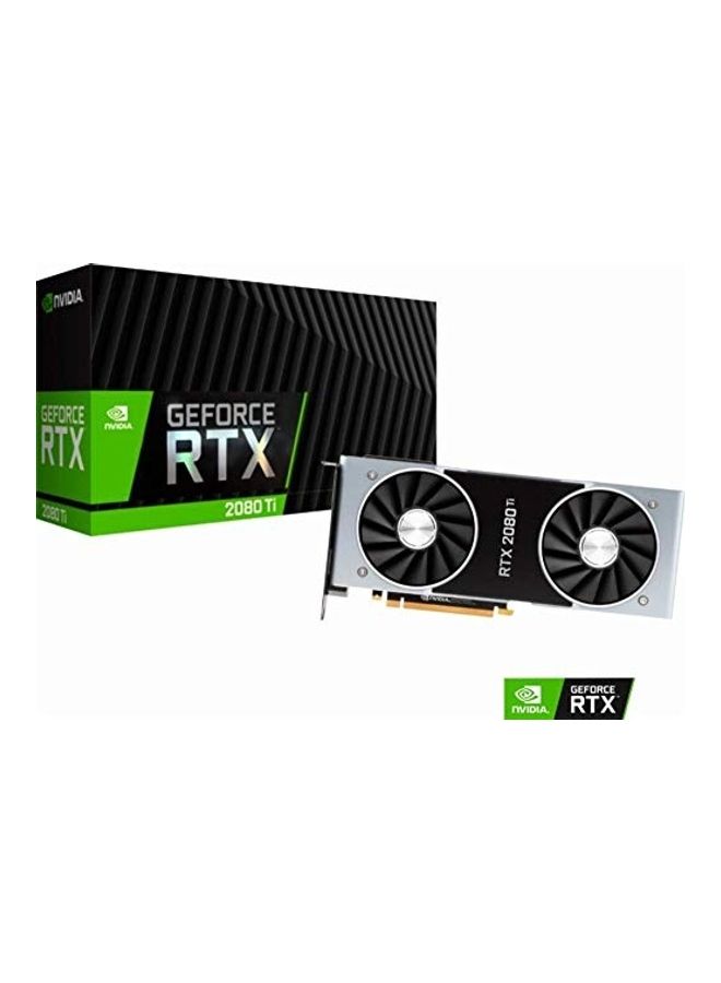 إنفيديا - بطاقة رسومات جيفورس  RTX 2080 Ti - إصدار المؤسسين أسود/فضي - Image 1
