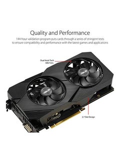 GeForce GTX 1660 Super Overclocked 6GB Dual-Fan Evo Edition VR Ready HDMI DisplayPort DVI Graphics Card (DUAL-GTX1660S-O6G-EVO) Black