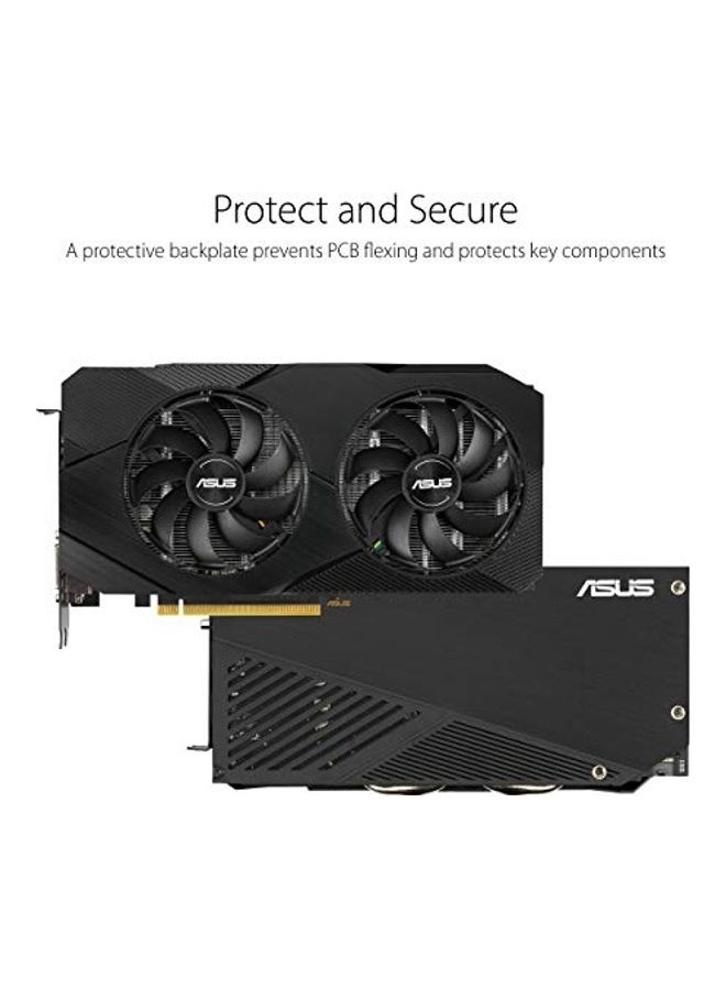 ASUS - GeForce GTX 1660 Super Overclocked 6GB Dual-Fan Evo Edition VR Ready HDMI DisplayPort DVI Graphics Card (DUAL-GTX1660S-O6G-EVO) Black - Image 1