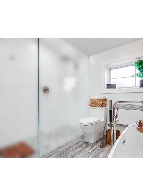 Static Glass Sticker Frosted Bathroom Transparent White 45x200cm
