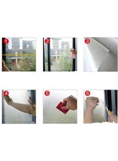 Generic Static Glass Sticker Frosted Bathroom Transparent White 45x200cm  - Image 4