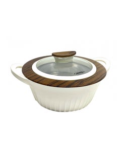 JAYPEE 3-Piece Oliwood Glass Lid  Casserole Set Beige  - Image 3