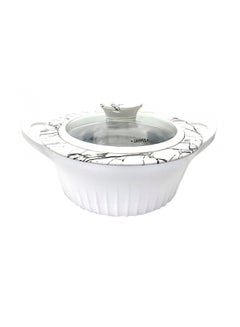 JAYPEE 3-Piece Oliwood Glass Lid  Casserole Set White  - Image 2