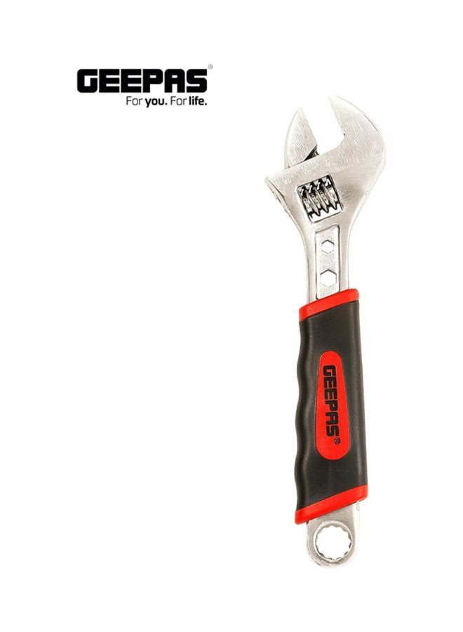 GEEPAS Soft Grip Adjustable Wrench Silver/Balck 15cm - Image 2