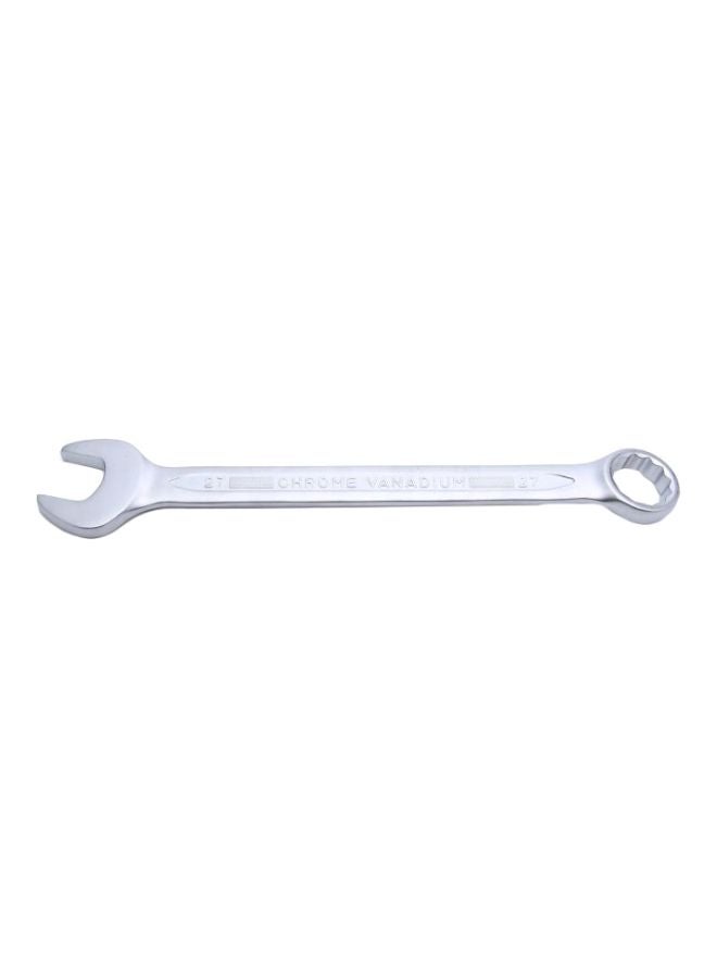 Jetech 27mm Combination Wrench - Industrial Grade Spanners with 12-Point Design, 15-Degree Offset, Durable Chrome Vanadium Steel in Sand Blasted Finish, Metric Silver