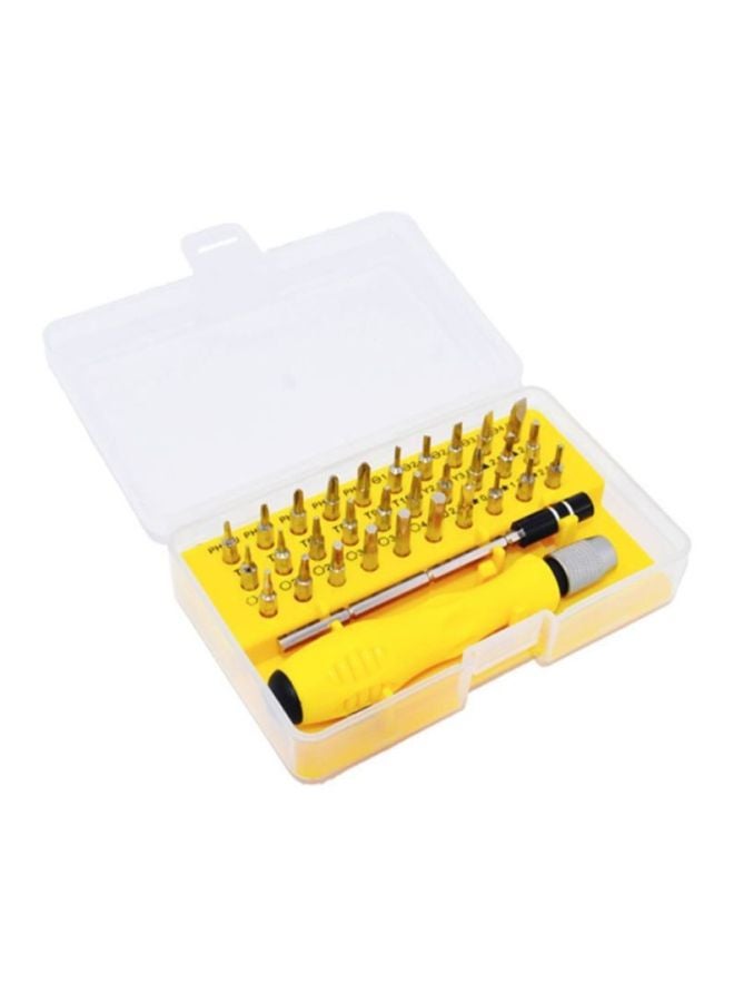 Sharpdo 32-Piece Screwdriver Set Gold/Yellow/Black 12.5x7.5x3.2cm - Image 1