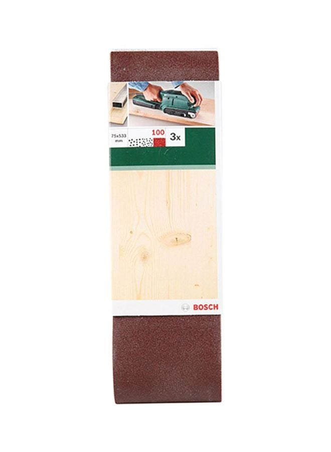 BOSCH - 3-Piece Sanding Belt Set Red - Image 1