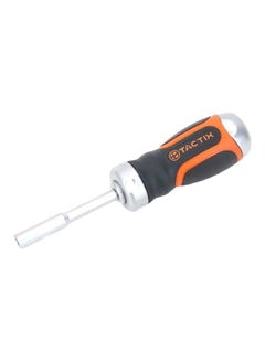 Tactix Ratchet Screwdriver With Bits TTX-205247 Black/Orange/Silver 4x5.5x6.5cm  - Image 1