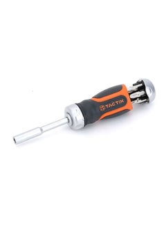 Tactix Ratchet Screwdriver With Bits TTX-205247 Black/Orange/Silver 4x5.5x6.5cm  - Image 2