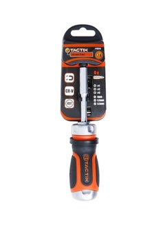 Tactix Ratchet Screwdriver With Bits TTX-205247 Black/Orange/Silver 4x5.5x6.5cm  - Image 3