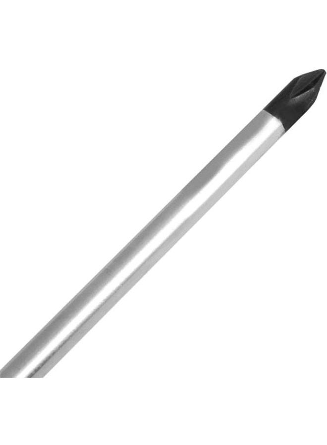 Professional Screwdriver Phillips- PH1x100mm Soft Grip Rubber Insulated Handle with Hanging Loop | Ideal for DIYer, Mechanics, Electricians & More | Bi-Coloured Silver/Black/Red 1x100mm