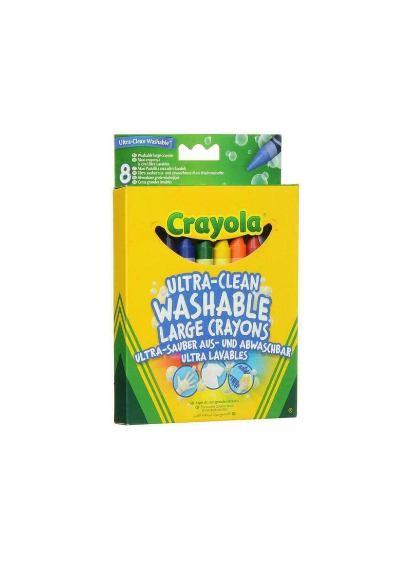 كرايولا مجموعة أقلام تلوين كبيرة قابلة للغسل من 8 قطع متعدد الألوان