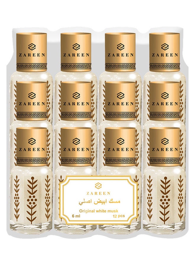 ZAREEN 12-Piece Original White Musk Perfume Oil Set 6ml  - Image 1