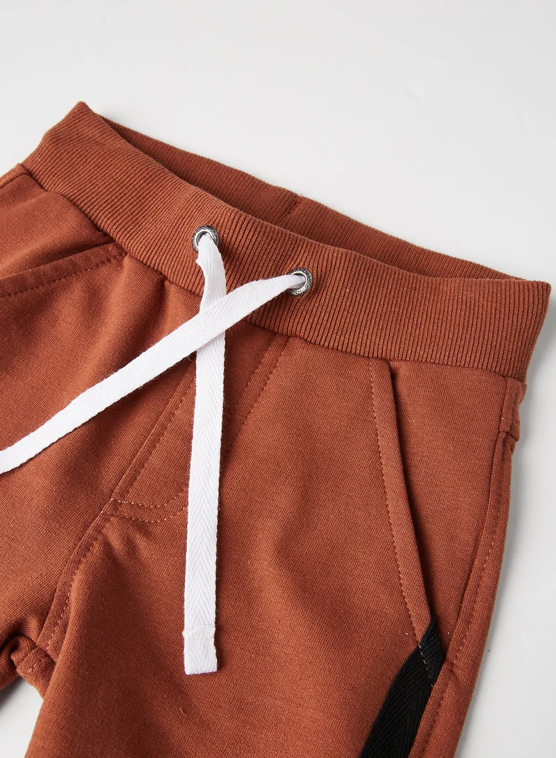 koko noko Kids/Teen Panelled Sweatpants Camel