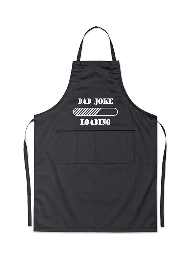 Generic - Dad Joke Loading Printed Apron Black/White 98x69.5cm - Image 1