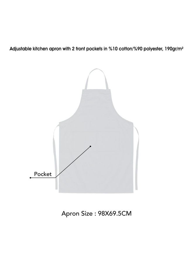 Quote Printed Apron Grey/Black/Green 98x69.5cm - Image 2