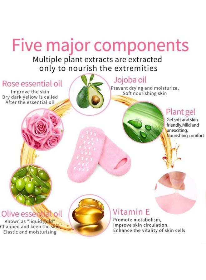 Toshionics Moisturizing Gel Spa Socks For Repairing and Softening Dry Cracked Feet - Image 4