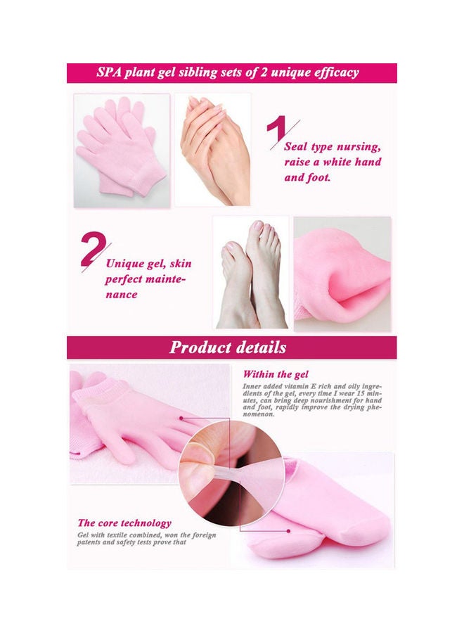 توشيونيكس قفازات وجوارب سبا مرطبة من الجل لإصلاح وتنعيم الأقدام المتشققة الجافة - Image 3