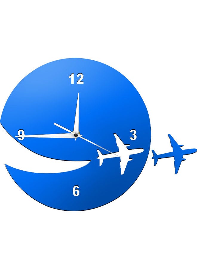 Creative DIY Study Bedroom Mute Craft Clock Blue 30cm  - Image 1