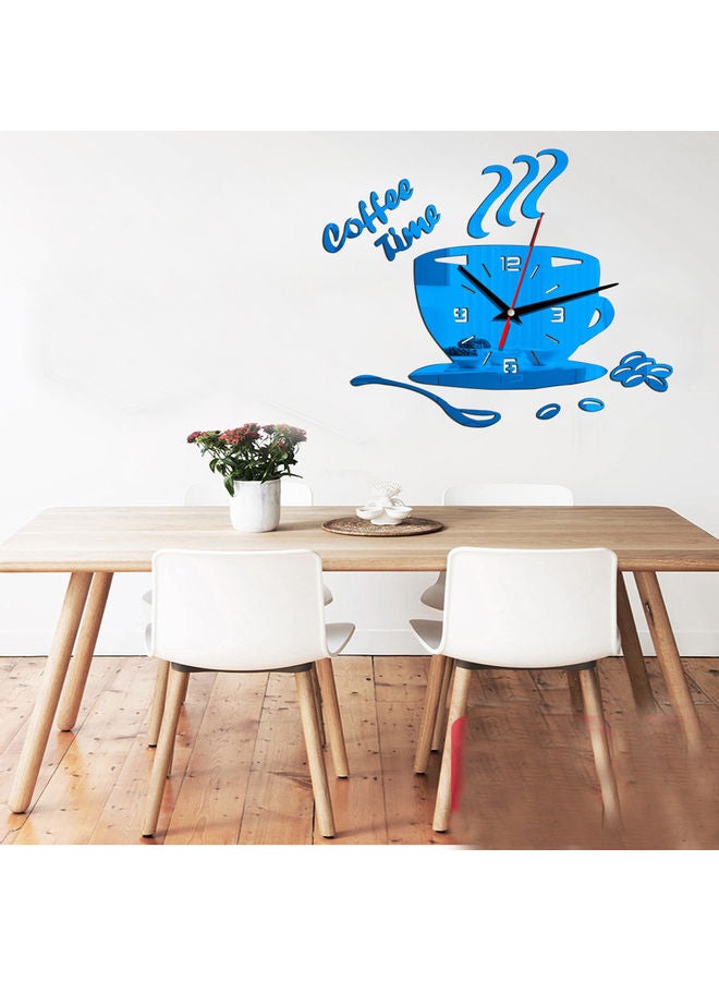 Creative DIY Acrylic Wall Clock Blue - Image 2