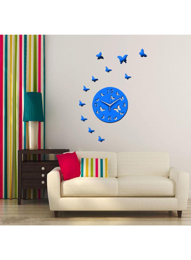 Creative DIY Wall Clock Blue 25cm  - Image 2