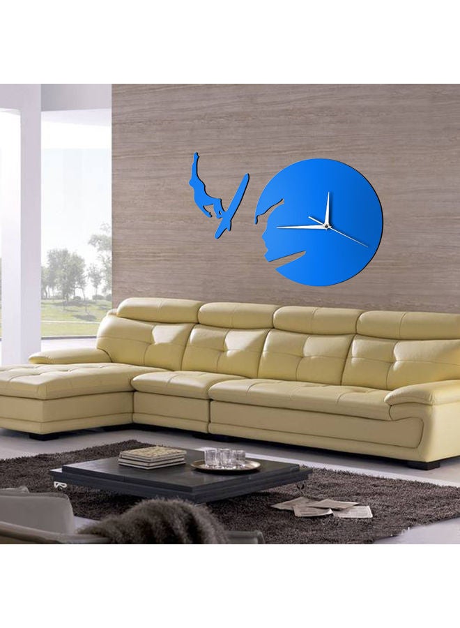 ساعة حائط من الأكريليك بتصميم مبتكر يمكنك تركيبها بنفسك أزرق 25سم  - Image 2