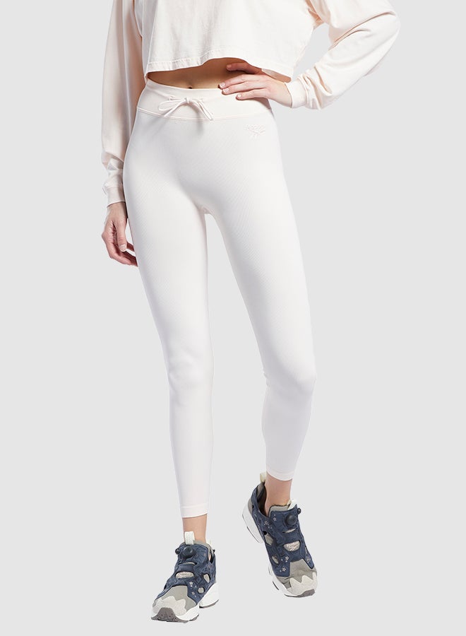 Reebok - Wardrobe Essentials Ribbed Leggings CerPink - Image 1