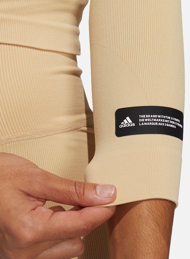 Adidas - Formotion Cropped Training T-Shirt Hazy Beige - Image 1