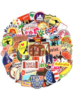 100-Piece Travel Style Waterproof Vinyl Stickers 10x8x2cm