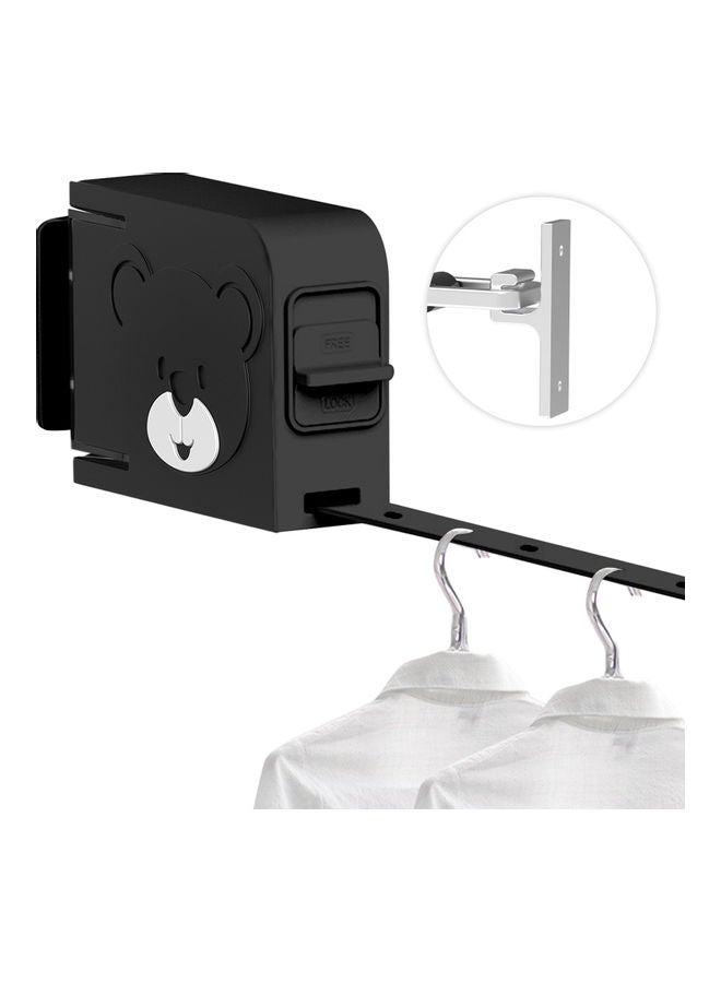Retractable Clothesline Widened Clothes Drying Line With 34-Piece Hanging Hole Black - Image 2