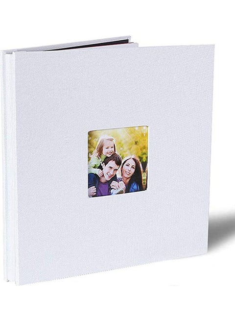 40-Page Self Adhesive Photo Album White 27x28x3cm