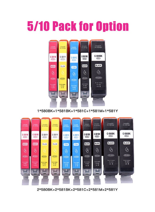 Generic - Replacement Cartridges For Canon PGI-580XXL CLI-581XXL 580XXL 581XXL 580 581 Multicolour - Image 1