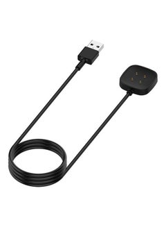 FITME 2-Piece Charging Cable Set For Versa 3/ Fitbit Versa 4/Fitbit Sense/ Fitbit Sense 2 Watch Black  - Image 3
